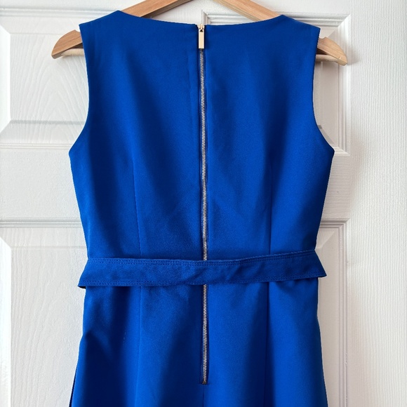 Calvin Klein Fit & Flare Midi Dress - Royal Blue Size 4 - Picture 5 of 11